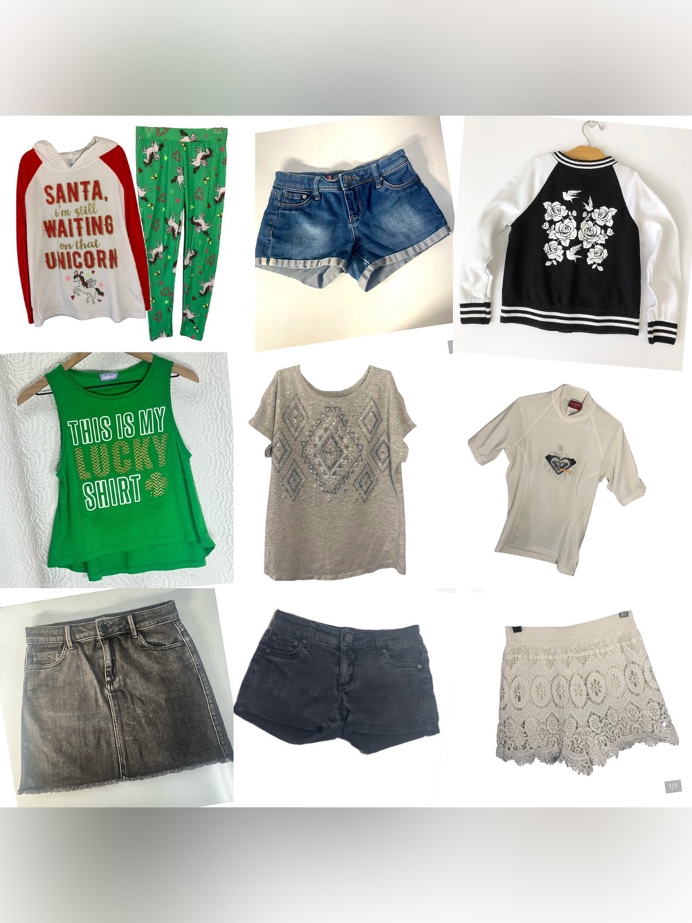 Girls Size 8 Summer Style Bundle - 12 Piece Lot
